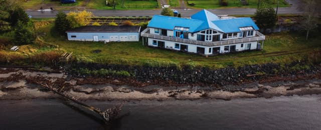Overhead view of the guest house